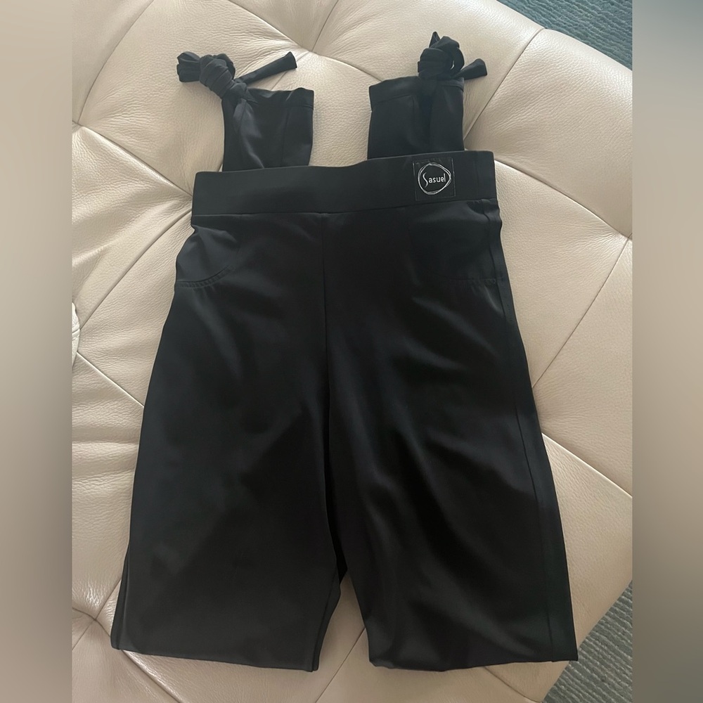 Sasuel Livy Practice Leggings with Ankle Ties - Latin / Ballroom Dance Dancewear - Picture 5 of 7
